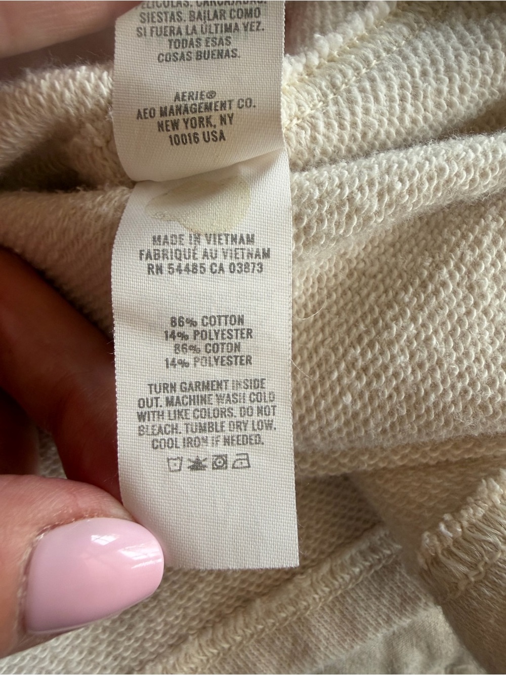 Aerie LumberJane Oversized Shirt Jacket Toasted Coconut Size Small Cozy Layering - Picture 7 of 7